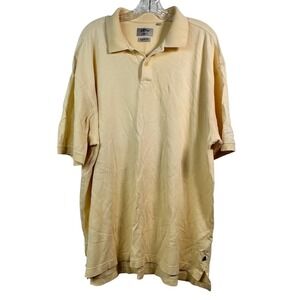 Callaway‎ Golf Sport Mens XL Yellow 100% Combed Cotton Short Sleeve Polo Shirt